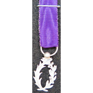 FRANCE : médaille miniature de l'Ordre des palmes académiques argent