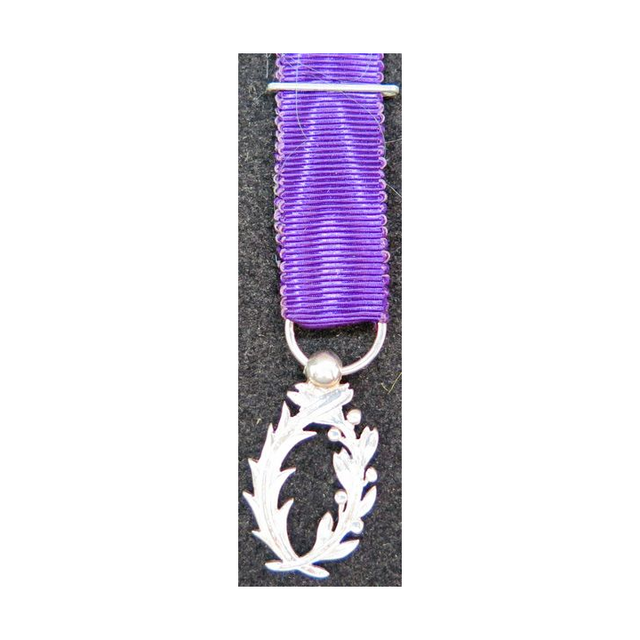 FRANCE : médaille miniature de l'Ordre des palmes académiques argent