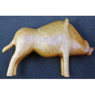 sanglier en bois sculpté 10 x 16 cm