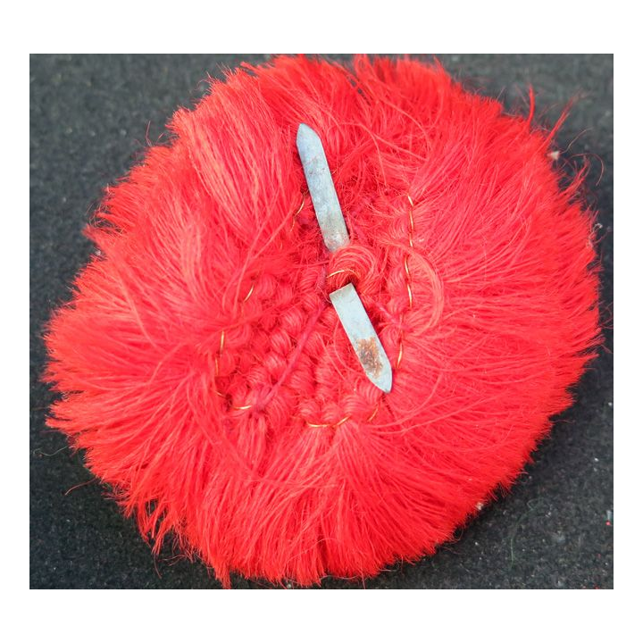 Pompon rouge de bachi de marin de diamètre 7,5 cm