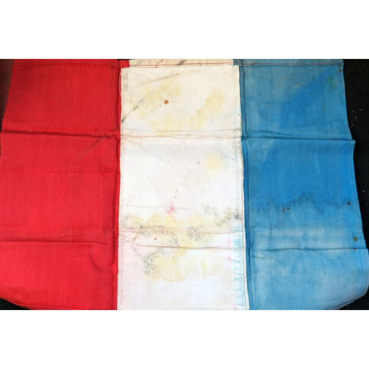 Vieux drapeau français Coeur sacré de Jésus Espoir et Salut de France