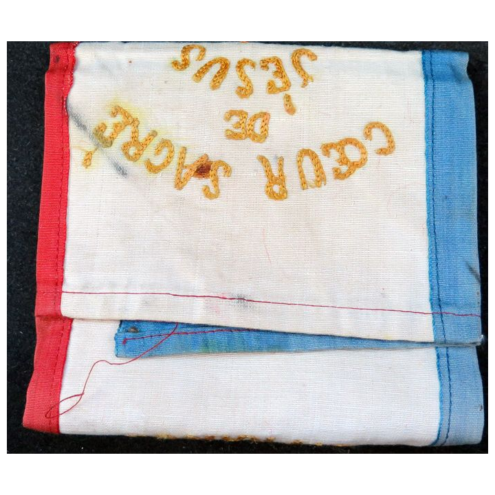 Vieux drapeau français Coeur sacré de Jésus Espoir et Salut de France