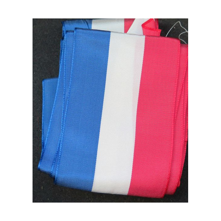 Ruban tricolore de largeur 7 cm et longueur 2,2 m