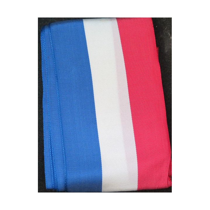Ruban tricolore de largeur 7 cm et longueur 2,7 m