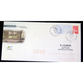 enveloppe 1° jour :  La Corrèze six territoires Pays de Tulle 09 IV 2001