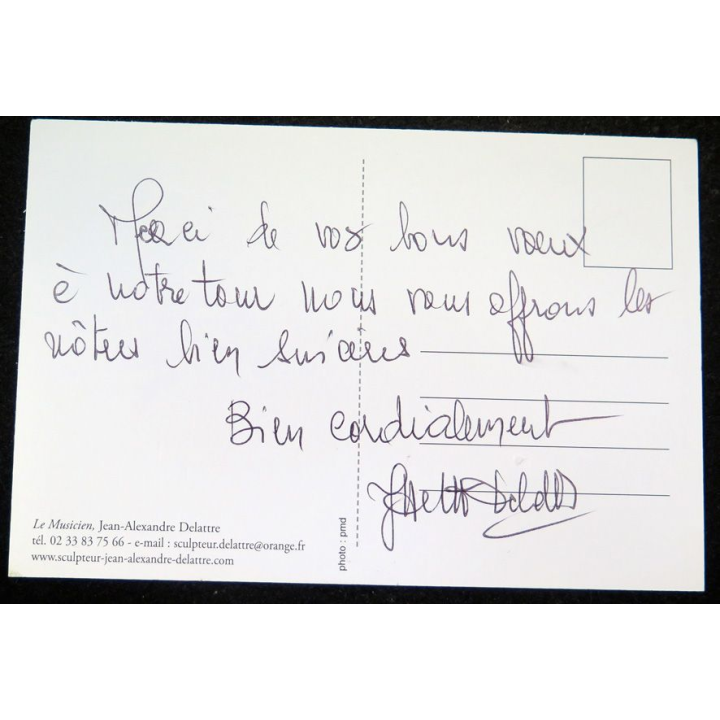 Carte postale du musicien de Jean-Alexandre Delattre