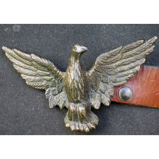 Ceinturon en cuir avec gros aigle en métal 