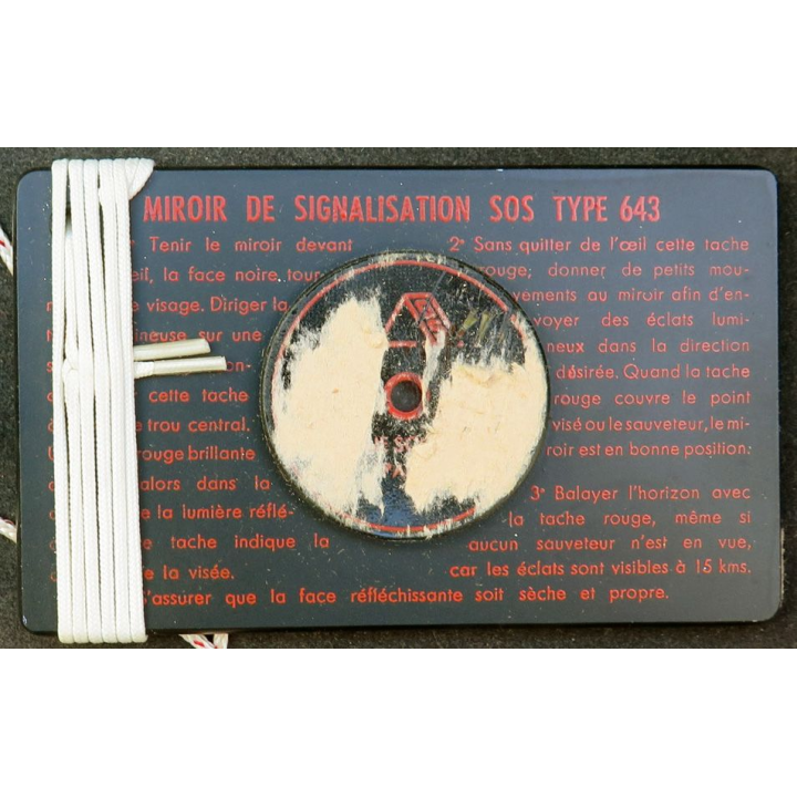 Miroir de signalisation SOS dans sa pochette 13 x 8,5 cm