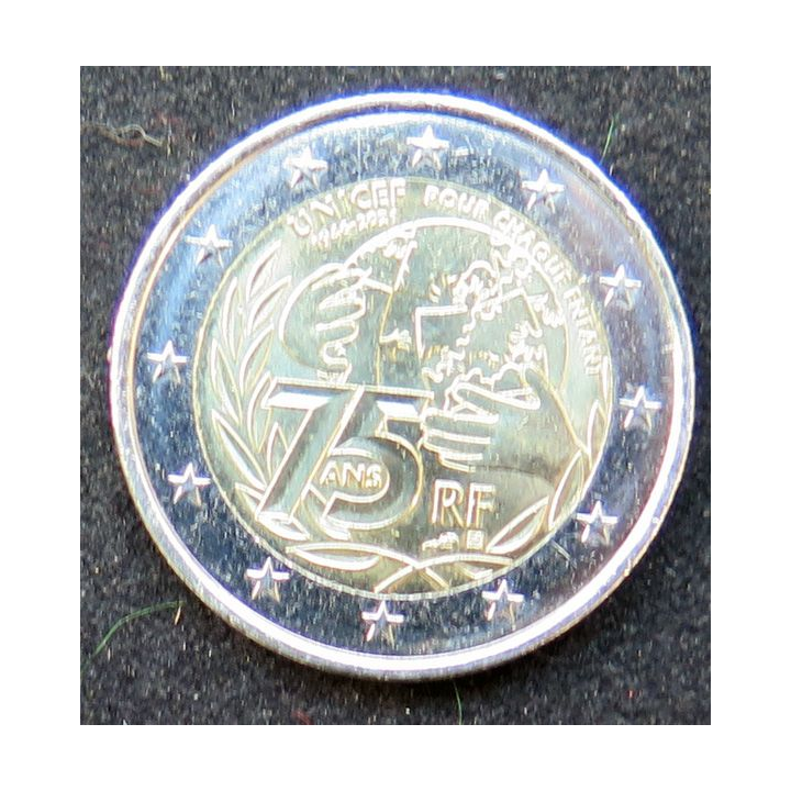 2 euros des 75 ans de l'UNICEF 1946 - 2021