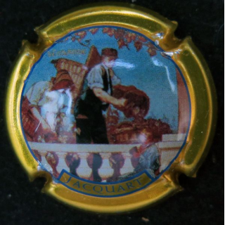 Capsule Muselet de champagne Jacquart n° 12 la vendange cercle bleu