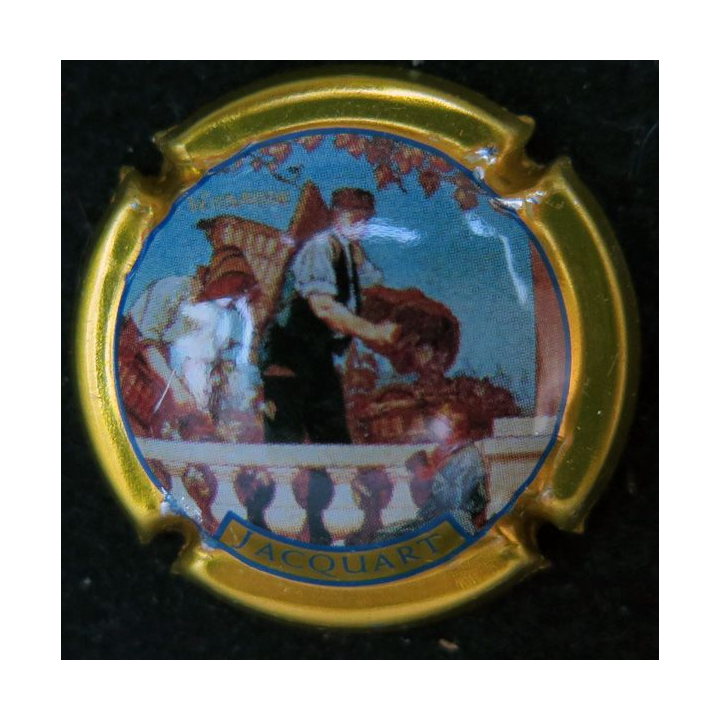 Capsule Muselet de champagne Jacquart n° 12 la vendange cercle bleu