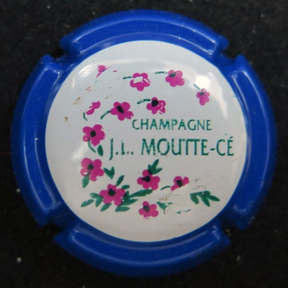 Capsule Muselet de champagne MOUTTE-CE J.L n° 1 contour bleu