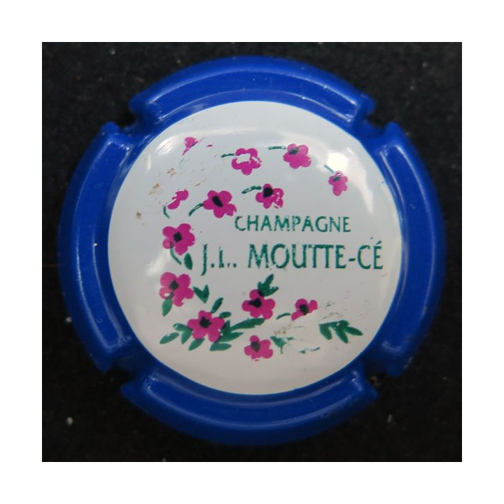 Capsule Muselet de champagne MOUTTE-CE J.L n° 1 contour bleu