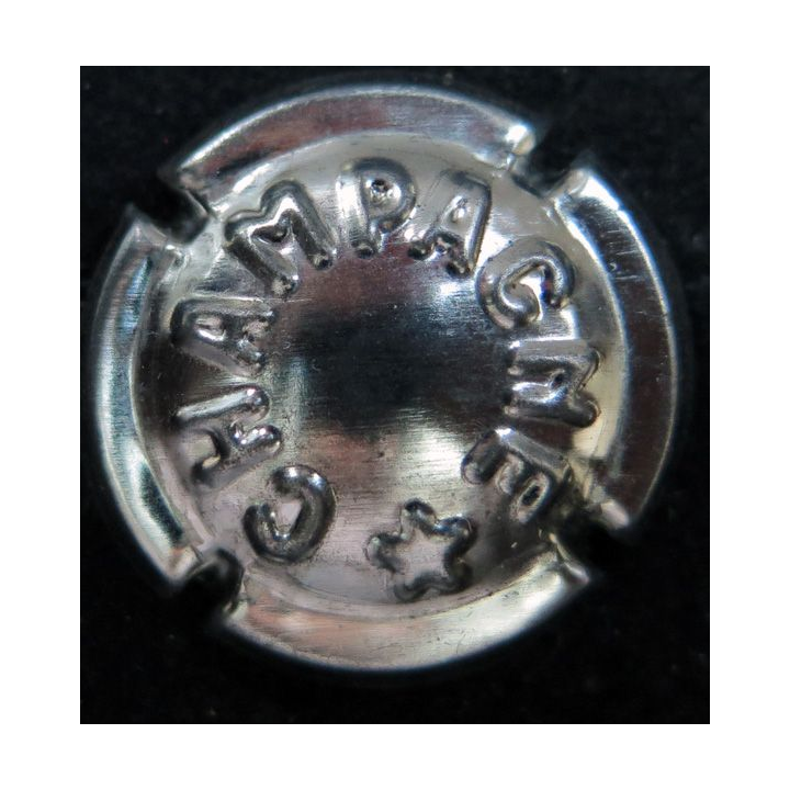 Capsule Muselet champagne générique n° 370sb lettres épaisses relief métal