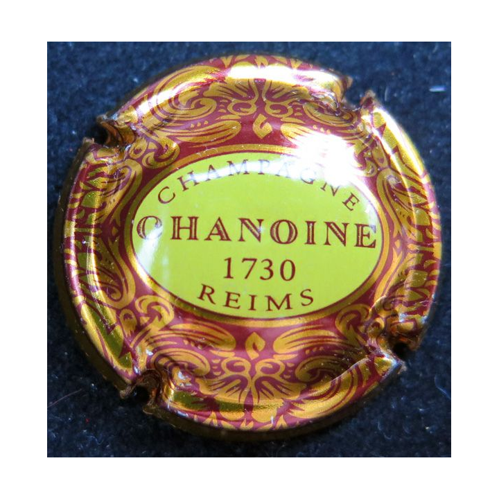 Capsule Muselet de champagne Chanoine n° 4 lettres rouges