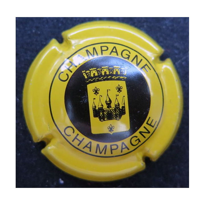 Capsule Muselet de bouteille de champagne PANNIER n° 19 jaune et noir