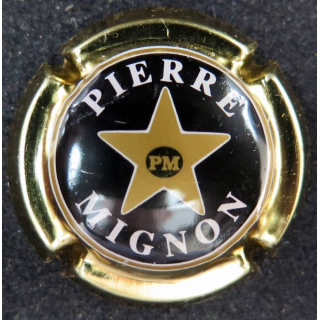 Capsule Muselet de champagne MIGNON Pierre n° 13b noir et or pâle