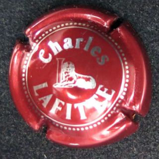 Capsule Muselet de champagne Charles Lafitte n° 3 Rouge et métal