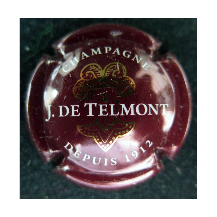 Capsule Muselet de bouteille de champagne J. de TELMONT n° 22b 