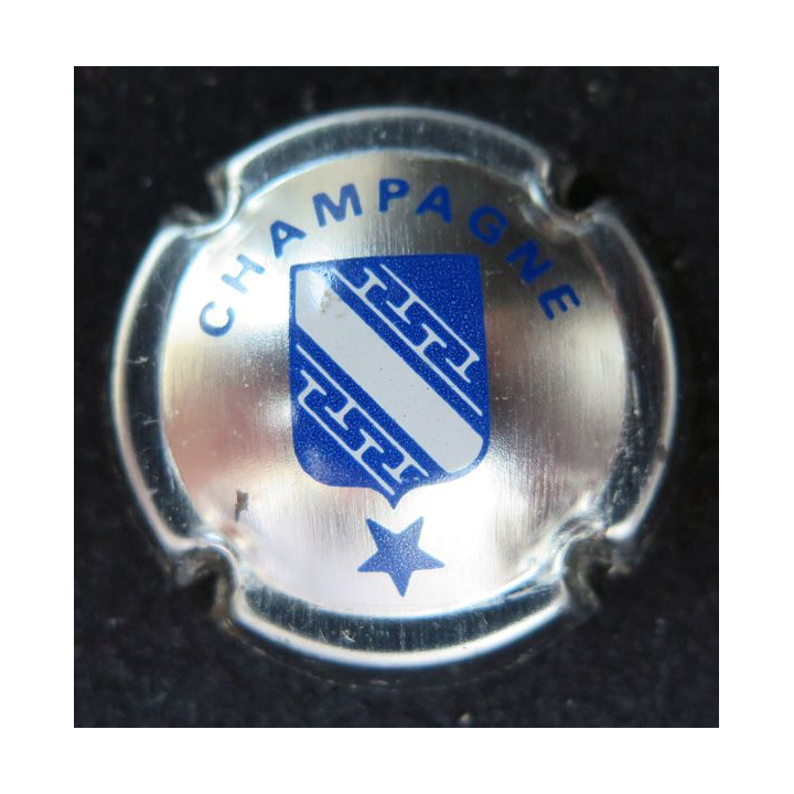 Capsule Muselet de bouteille LES CHAMPAGNES DE VIGNERONS n° 665b tonneau strié - bleu