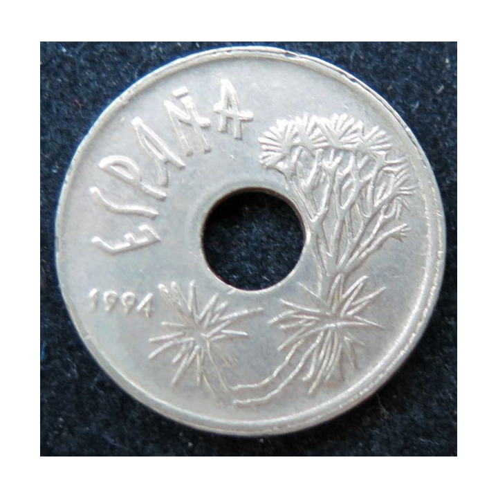 ESPAGNE : Pièce de 25 pesetas 1994 CANARIAS