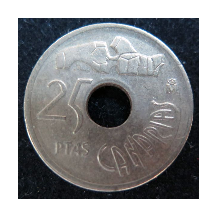 ESPAGNE : Pièce de 25 pesetas 1994 CANARIAS