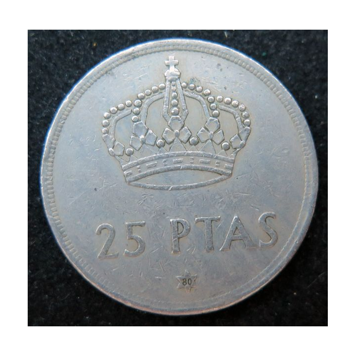 ESPAGNE : Pièce de 25 pesetas Juan Carlos I 1975