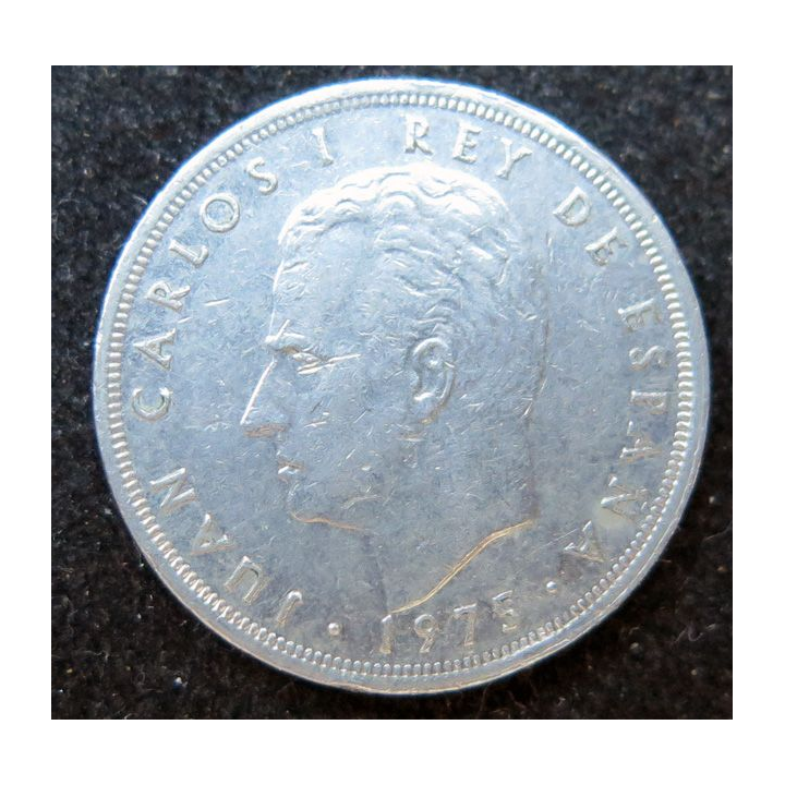 ESPAGNE : Pièce de 5 pesetas Juan Carlos I 1975
