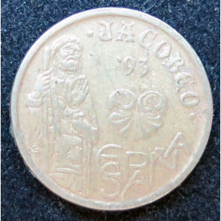 ESPAGNE : Pièce de 5 pesetas Jacobeo .93 1993