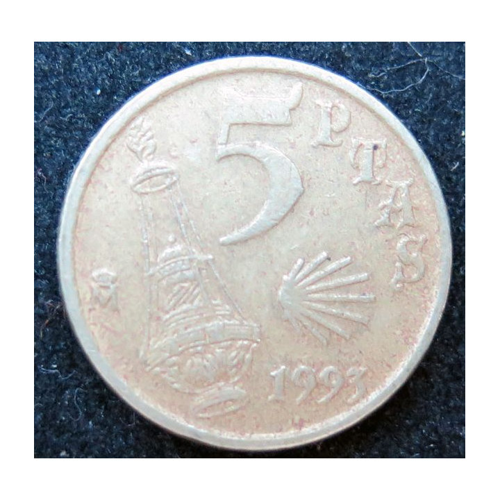 ESPAGNE : Pièce de 5 pesetas Jacobeo .93 1993