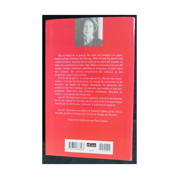 Le pillage de l'Europe de Lynn H. Nicholas aux éditions Le grand livre du mois