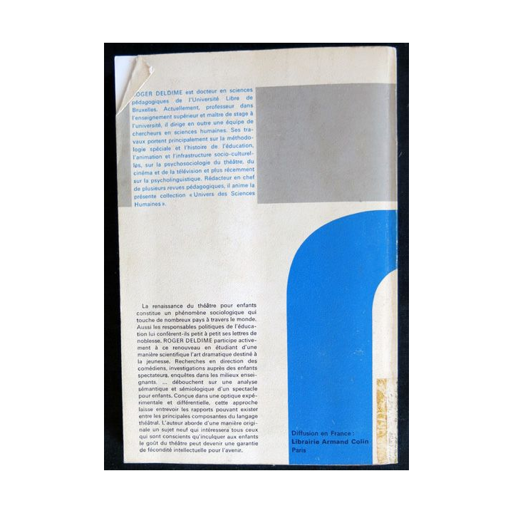 Le théâtre pour enfants de R. Deldime aux éditions Editions A. De Boeck Bruxelles