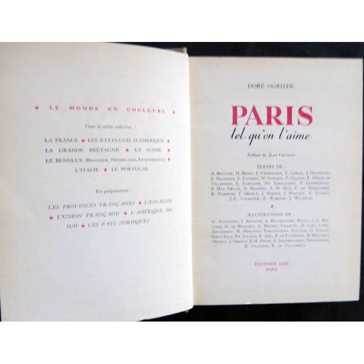 Paris tel qu'on l'aime de Doré Ogrizek aux éditions Odé Paris