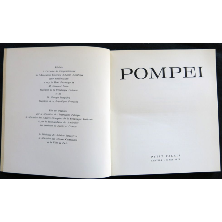 Pompei Petit Palais Janvier-Mars 1973 édité par Les presses artistiques Paris