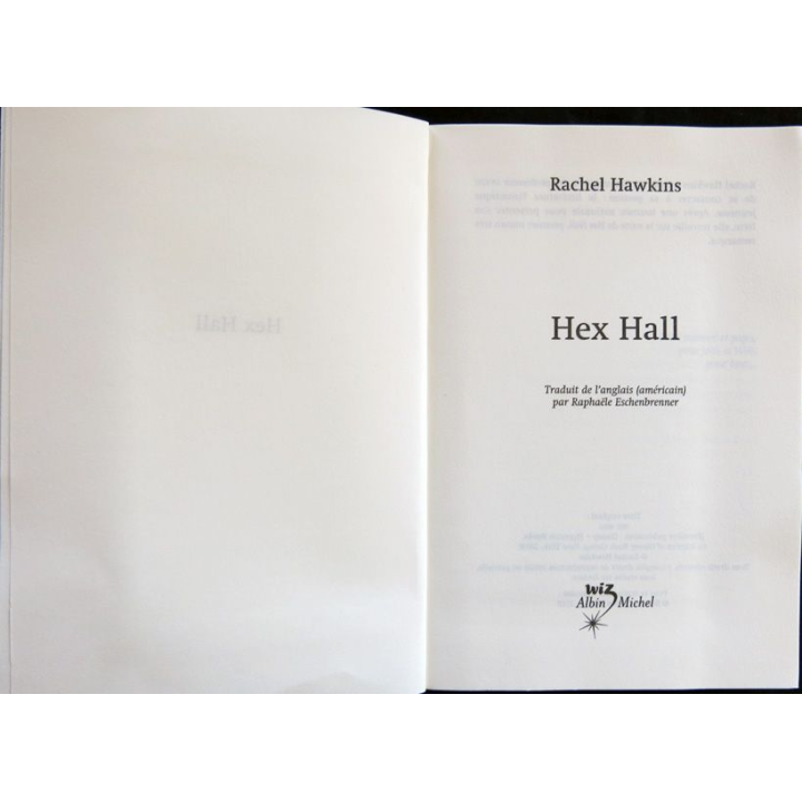 Hex Hall de Rachel Hawkins aux éditions Albin Michel