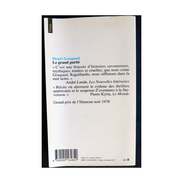 Le grand partir de Henri Gougaud aux éditions du Seuil