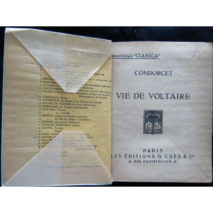 Vie de Voltaire de Condorcet aux éditions G. Crès & Cie