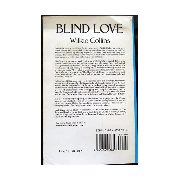 Blind love de Wilkie Collins aux éditions Dover Publication INC.