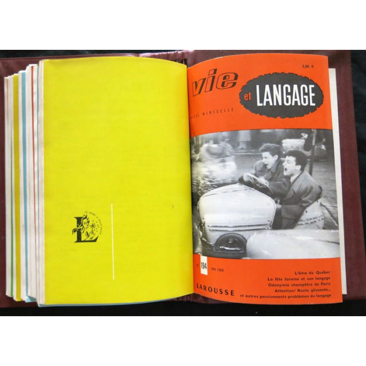 Vie et langage N° 190 à 201 (classeur reliure) aux éditions Larousse