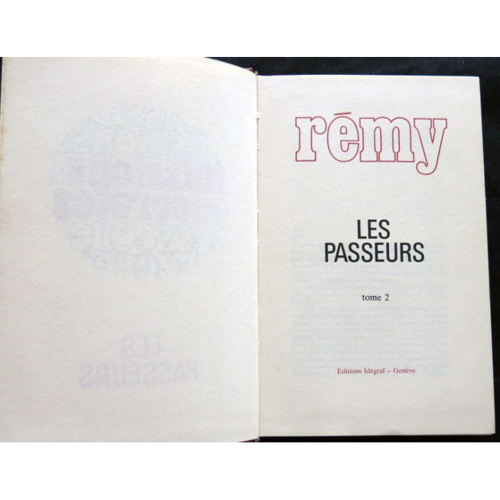 Les Passeurs tome 2 de Remy aux éditions Editions Idégraf - Genève