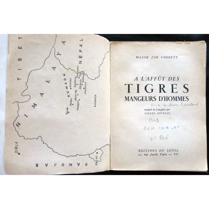 A l'affût des tigres de Jim Corbett aux éditions du Seuil