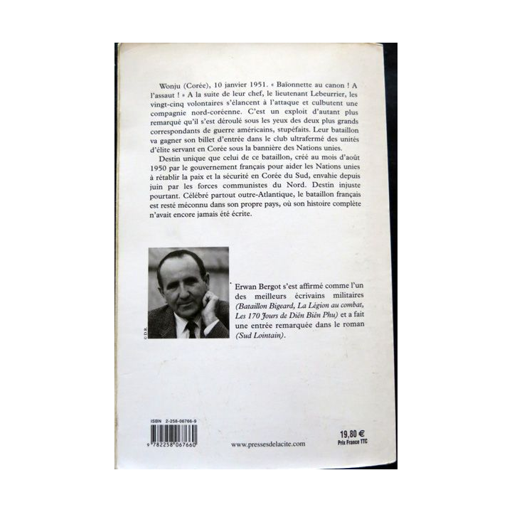 Bataillon de Corée de Erwan Bergot aux éditions Presses de la Cité