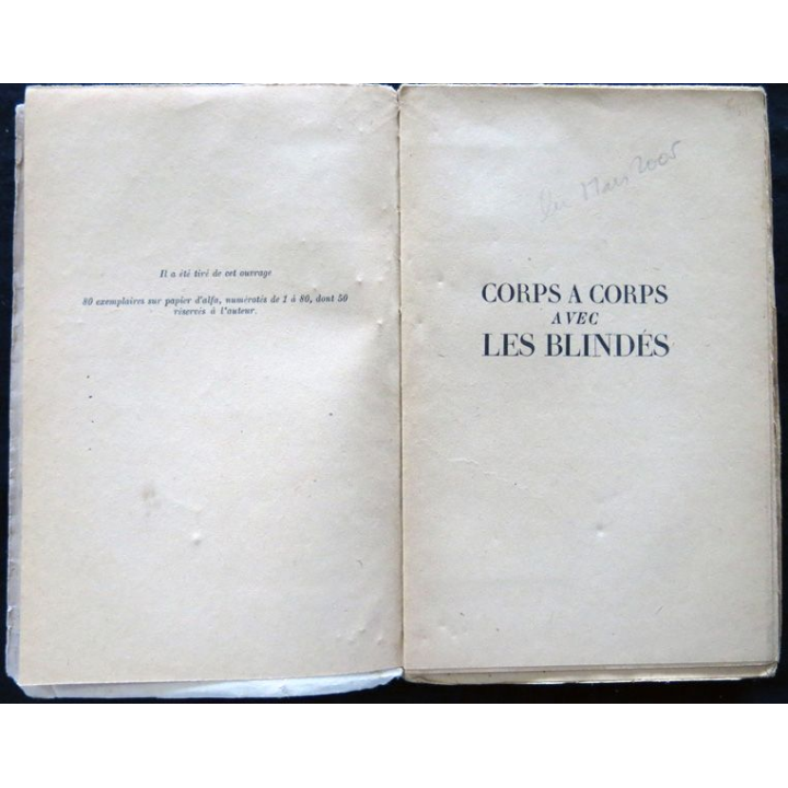 Corps à corps avec les blindés de Henri Lespès aux  éditions Plon