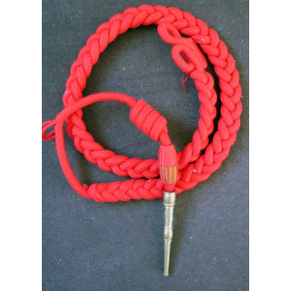 MILITARIA : fourragère de la Légion d'Honneur aiguillette argentée avec un gland croix de guerre 39 45 (LH2)