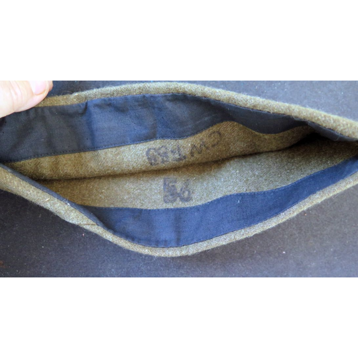CALOT : calot de la Réserve TTA Modèle 1946 feutre kaki de taille 58 neuf (C202)
