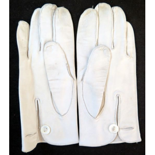 Paire de Gants en cuir blanc de tenue de sortie officier taille 8