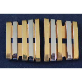 Paire de Galons métalliques d'épaule de Lieutenant colonel en métal épais