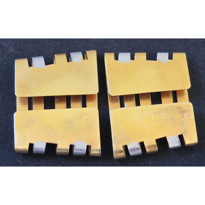 Paire de Galons métalliques d'épaule de Lieutenant colonel en métal épais