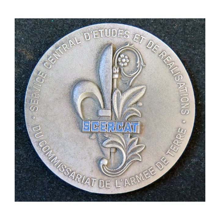 SCERCAT : Médaille en métal argenté du SCERCAT attribuée au LCL Blaise 1981-1988