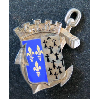 CIN BREST : insigne du centre d'instruction naval de Brest fabrication Arthus Bertrand émail